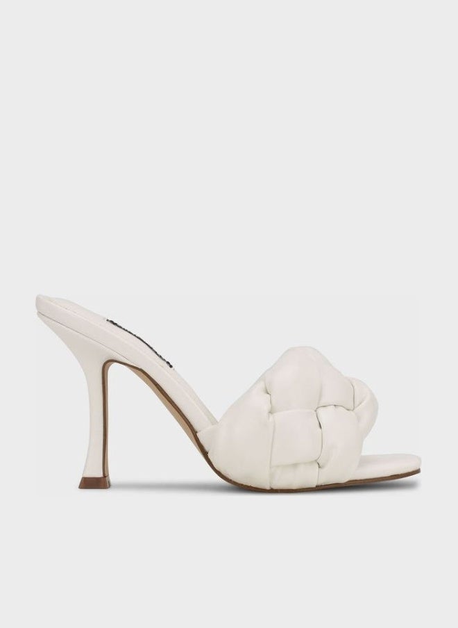 NINE WEST Casual High Heel Sandals White - Image 1