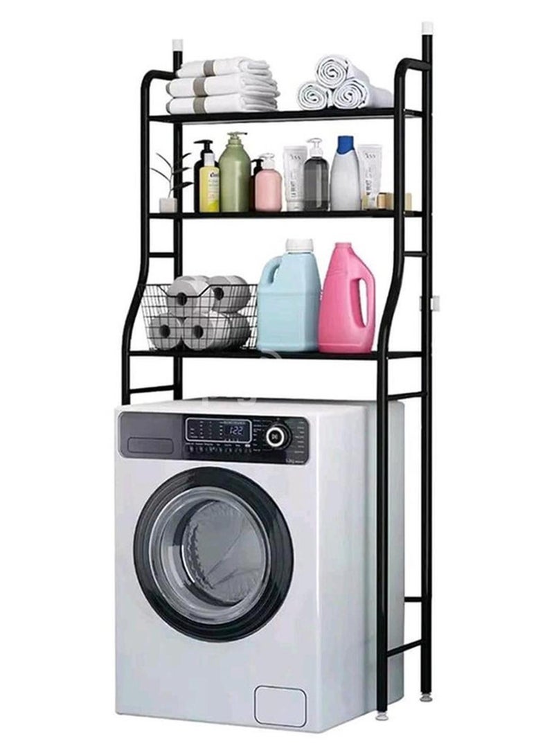 المفرج رف غسالة أسود 68x25x152سم - Image 1