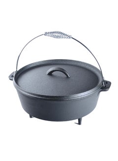 PROCILA Cast Iron BBQ Cooking Pot Black 4.7Liters  - Image 1
