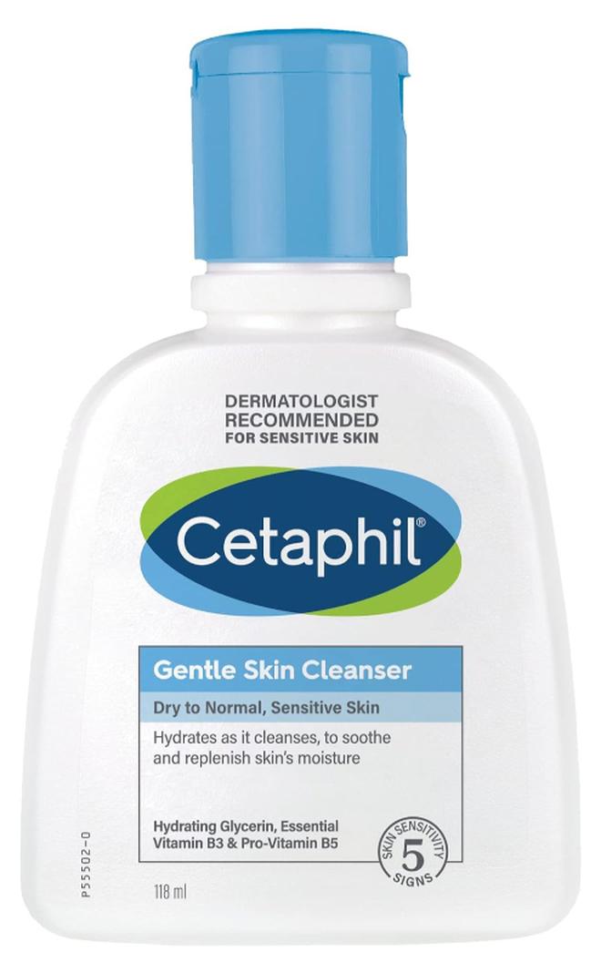 Cetaphil Gentle Skin Cleanser, For Dry to Normal, Sensitive Skin, Face And Body Wash, For Men And Women, With Niacinamide And Glycerin, Unscented, Soap Free And Non Foaming, For Men And Women 118ml - Image 1