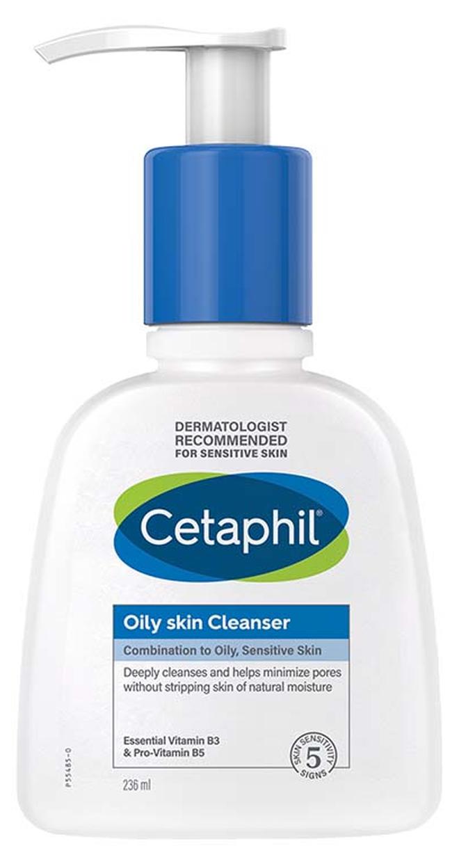 Cetaphil Oily Skin Cleanser, Combination To Oily And Sensitive Skin, Face And Body Wash For Men And Women, With Niacinamide , Unscented, Soap Free, Hypoallergenic 236ml - Image 1