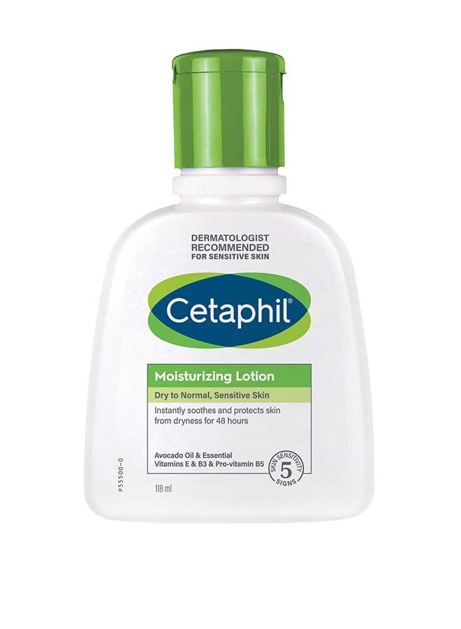 Cetaphil Moisturizing Lotion, For Dry to Normal, Sensitive Skin, Face And Body Moisturizer For Men And Women,  With Niacinamide And Vitamin E , Unscented 118ml - Image 1