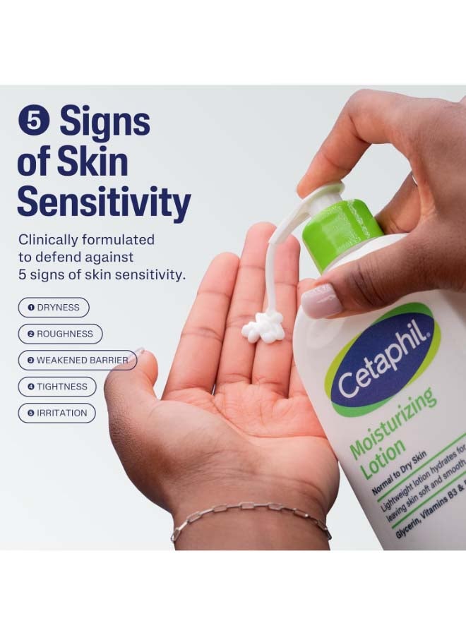 Cetaphil Moisturizing Lotion, For Dry to Normal, Sensitive Skin, Face And Body Moisturizer For Men And Women,  With Niacinamide And Vitamin E , Unscented 118ml - Image 2