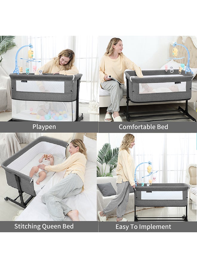 Kidle Baby Crib Play Bed ( Grey)  - Image 3