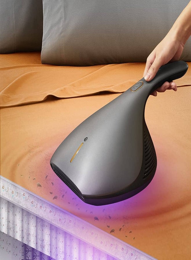 Deerma - Lightweight Dust Mite Vacuum Cleaner Powerful  Suction with HEPA Filter and UV Sterilization Vacuum Controller For Bed & Sofa EX-919 Grey 0.2 L 450 W EX-919 Grey - Image 1
