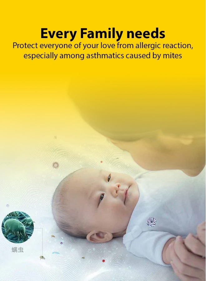 ديرما مكنسة كهربائية سلكية للأتربة والعث مزودة بذراع تحكم بقوة 13 كيلو باسكال، خفيفة الوزن ومحمولة باليد، مزودة بفلتر هيبا وتعقيم بالأشعة فوق البنفسجية للأسرة 0.2 L 450 W EX-919 رمادي - Image 3