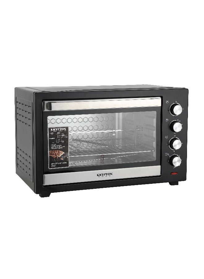 KRYPTON - 80 L Electric Oven with Rotisserie and Convection Function | 100 to 250-degree Non Step Temperature Control, 4-Setting Heating Switch perfect for Baking Cakes, Cookies, Bread, etc Heat Resistant Tempered Glass Window | Years Warranty 75 L 2800 W KNO6355 Black - Image 1