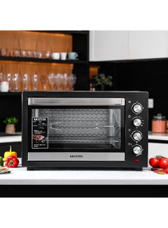 KRYPTON 80 L Electric Oven with Rotisserie and Convection Function | 100 to 250-degree Non Step Temperature Control, 4-Setting Heating Switch perfect for Baking Cakes, Cookies, Bread, etc Heat Resistant Tempered Glass Window | Years Warranty 75 L 2800 W KNO6355 Black  - Image 2