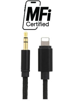For Lightning To 3.5Mm Audio Cable Male Aux Stereo Wire Adapter Cord For Iphone 7 7 Plus 8 8 Plus X To Car Stereo Speakers Headphone Black