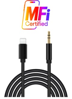 Lightning To 3.5Mm Audio Cable Male Aux Stereo Wire Adapter Cord For Iphone 7 7 Plus 8 8 Plus X To Car Stereo Speakers Headphone Black