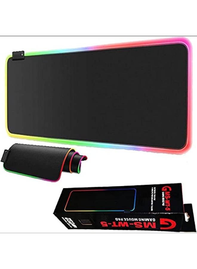 جي أم أس - لوحة ماوس ألعاب Rgb 10 أوضاع إضاءة كبيرة الحجم متوهجة LED لوحة ماوس ممتدة غير قابلة للانزلاق لوحة مفاتيح مطاطية - Image 1