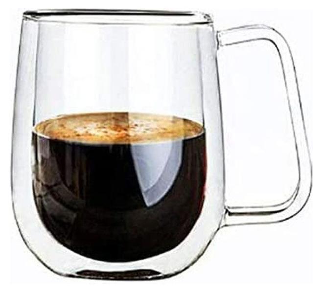كوب شاي وقهوة زجاجي مزدوج الجدار - Image 1