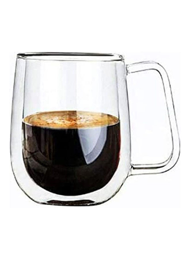 Double Wall Glass Coffee Tea Mug CLear 200ml - Image 1