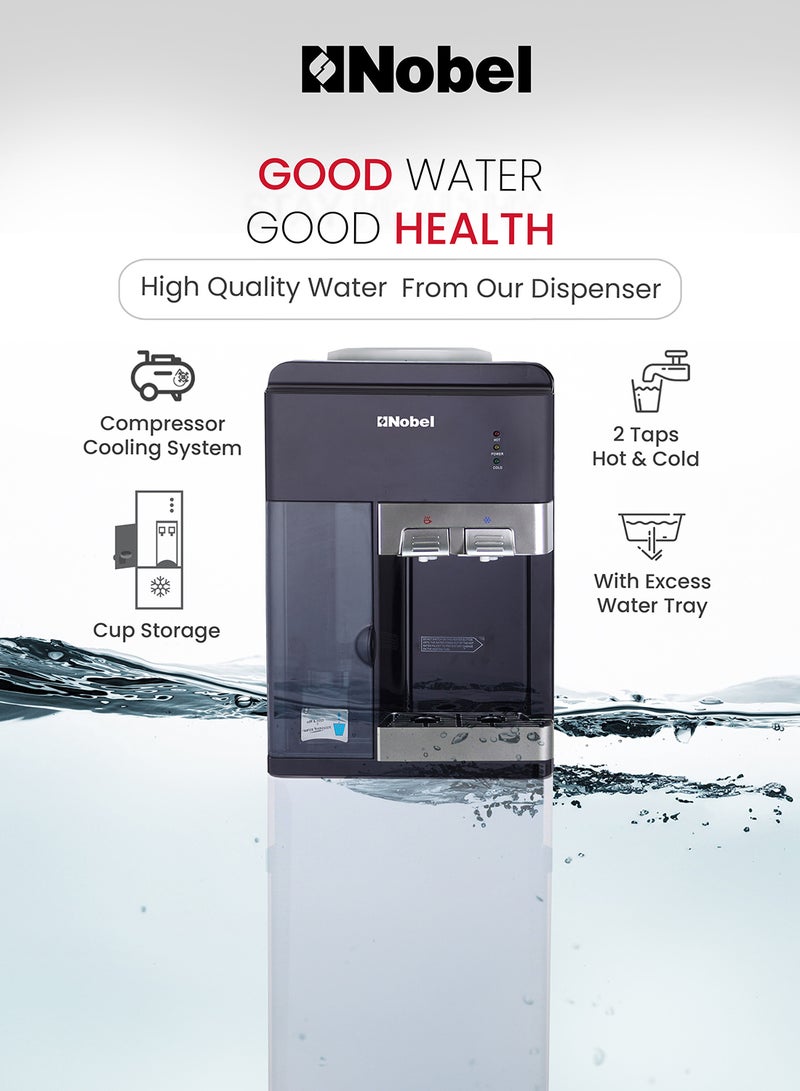 Nobel Water Dispenser Free Standing White Refrigerator Hot And Cool Compressor Cooling NWD1606R NWD1606R White/Black  - Image 4