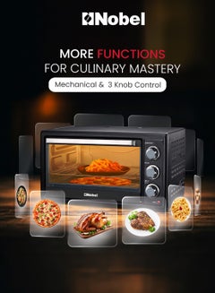 Nobel Electric Oven Black 35 Litres 1500W Stainless Steel Heating Element Rotisserie With Timer NEO36 35 L 1500 W NEO36 Black  - Image 5