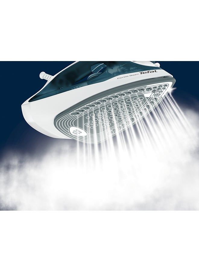 Tefal - Steam Iron | Express Steam | Iron Steamer |Cerilium/Plastic | 270 ml 2400 W FV2831M0 Blue Boreal - Image 1