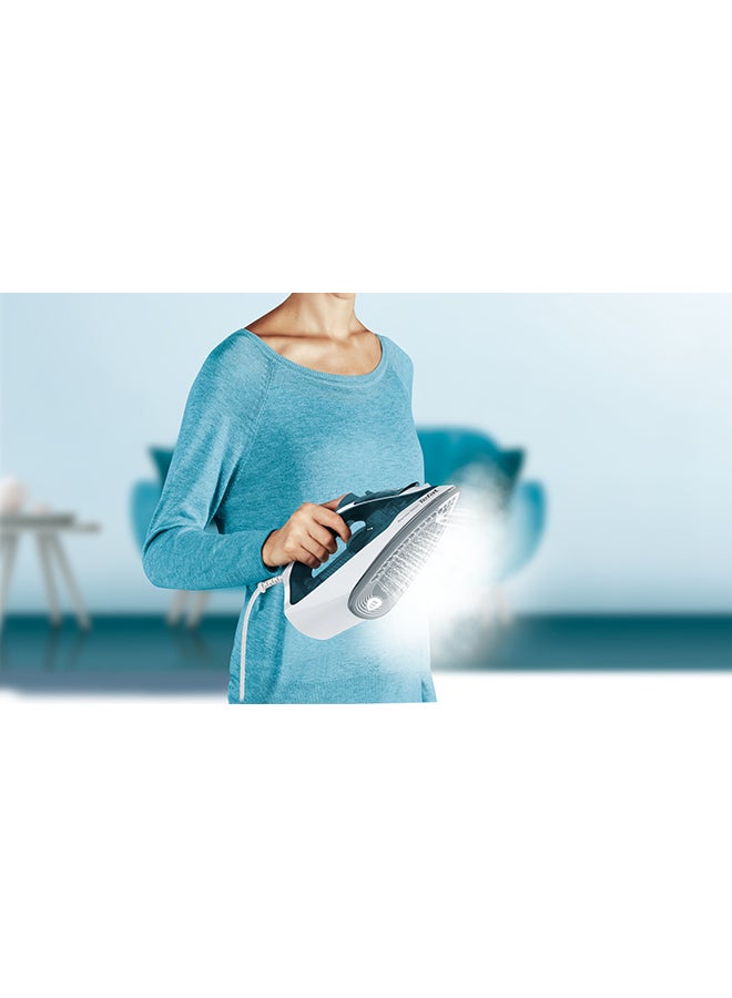Tefal - Steam Iron | Express Steam | Iron Steamer |Cerilium/Plastic | 270 ml 2400 W FV2831M0 Blue Boreal - Image 1