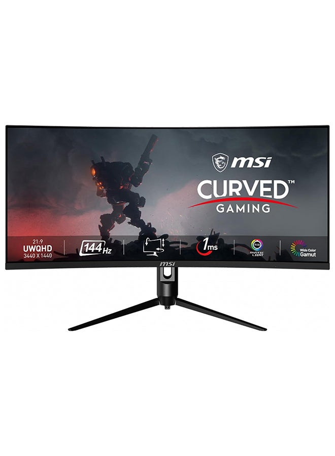 MSI - 34 inch Optix MAG342CQR 1500R Curvature 21:9 Aspect Ratio Narrow Bezel 1ms 3440 x 1440 (UWQHD) 144Hz Refresh Rate Tilt/Swivel/Height/Pivot Adjustment AMD Freesync Gaming Curved Monitor, Black Black - Image 1