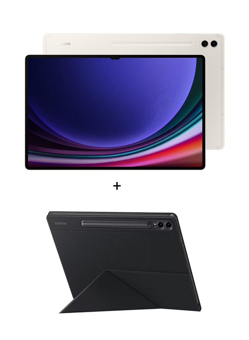 Samsung Galaxy Tab S9 Ultra Beige 12GB RAM 256GB Wifi With Smart Book Cover - Middle East Version - Image 1