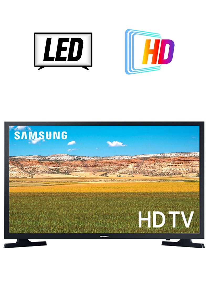 سامسونج تلفزيون LED ذكي متعدد الأنظمة مقاس 32 بوصة بدقة عالية الوضوح ويدعم خاصية الواي فاي مع كابل HDMI يعمل بجهد 110 - 240 فولت UA32T5300AUXUM أسود  - Image 1