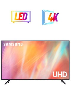 50 Inch 4K UHD Smart LED TV, HDR Crystal Processor 4K With Tizen OS, 60 Hz Refresh rates and Built-In Receiver Model (2021). UA50AU7000UXUM Black