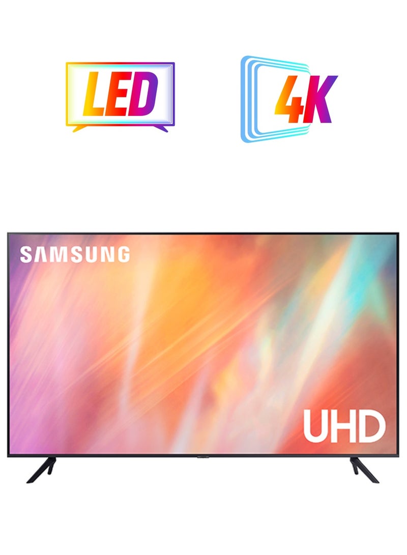 Samsung 50 Inch 4K UHD Smart LED TV, HDR Crystal Processor 4K With Tizen OS, 60 Hz Refresh rates and Built-In Receiver Model (2021). UA50AU7000UXUM Black  - Image 1