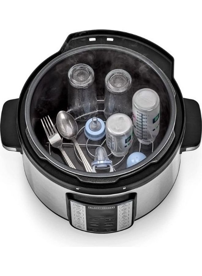 بلاك اند ديكر قدر ضغط كهربائي ذكي وقابل للبرمجة 10 L 1350 W PCP1010-B5 فضي - Image 4