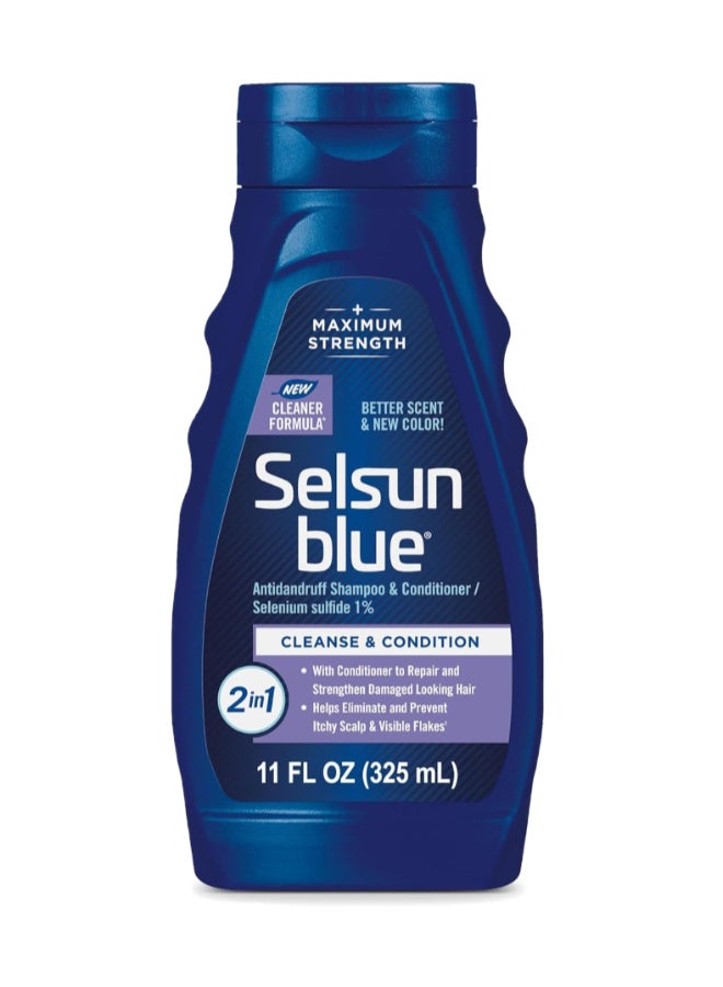 Selsun blue 2-in-1 Anti-dandruff Shampoo & Conditioner Blue 325ml - Image 1