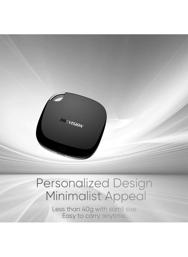 HikStorage Portable SSD External SSD Drive - USB3.1 Type-C Solid State Disk - Black 128 GB