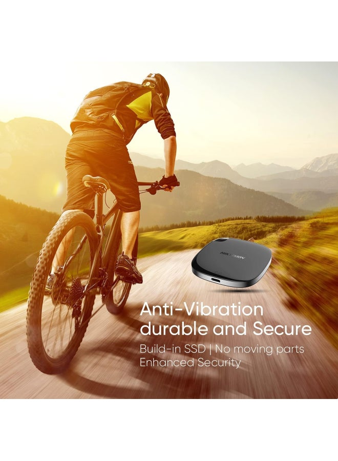 HikStorage Portable SSD External SSD Drive - USB3.1 Type-C Solid State Disk - Black 128 GB