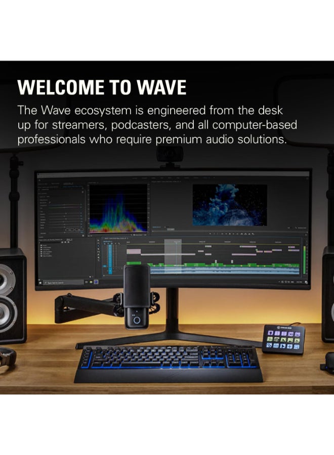 CORSAIR - Elgato Wave Mic Arm LP - Premium Low Profile Microphone Arm with Cable Management Channels, Desk Clamp, Versatile Mounting and Fully Adjustable, perfect for Podcast, Streaming, Gaming, Home Office - Image 1