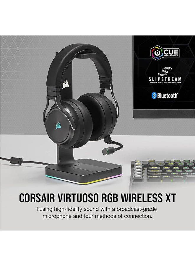 CORSAIR - CORSAIR VIRTUOSO RGB WIRELESS XT High-Fidelity Gaming Headset with Bluetooth and Spatial Audio - Works with Mac, PC, PS5, PS4, Xbox series X/S - Slate - Image 1