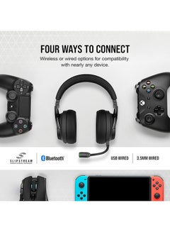CORSAIR CORSAIR VIRTUOSO RGB WIRELESS XT High-Fidelity Gaming Headset with Bluetooth and Spatial Audio - Works with Mac, PC, PS5, PS4, Xbox series X/S - Slate  - Image 3