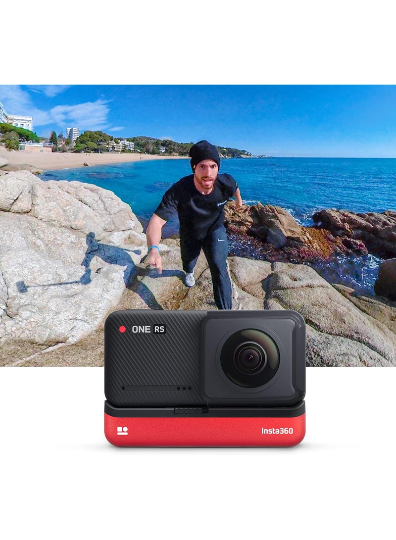 Insta360 - ONE RS Twin Edition – Waterproof 4K 60fps Action Camera & 5.7K 360 Camera With Interchangeable Lenses, Stabilization, 48MP Photo, Active HDR, AI Editing - Image 1