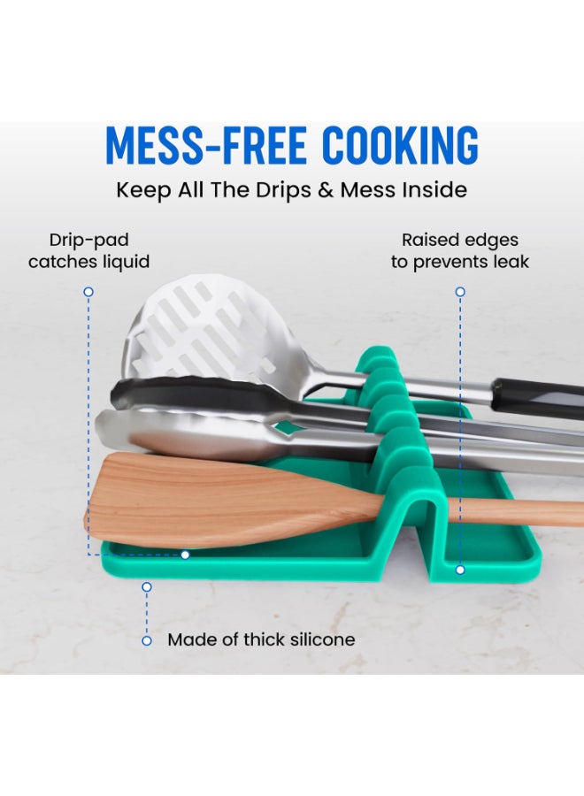 RAYKING Kitchen Storage Shelf New Cooking Utensil Holder Non-Slip Spoon Rack multicolour  - Image 2