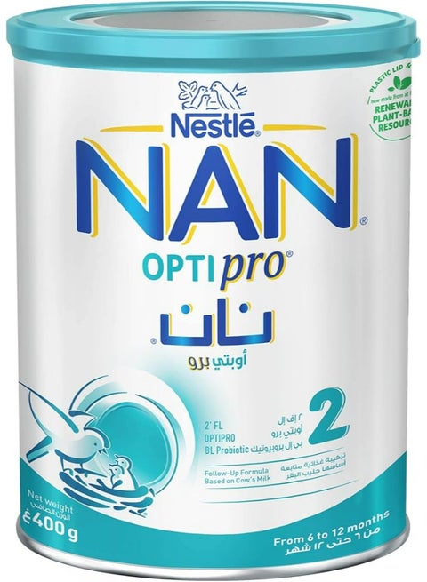 Nestlé, Nan Optipro 2, Follow-up Formula, From 6 to 12 Months, 400grams  Single
