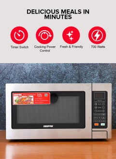 GEEPAS Digital Microwave Oven | Ideal For Grilling-Roasting-Heating 30 L 1000 W GMO1897 Silver & Black  - Image 5