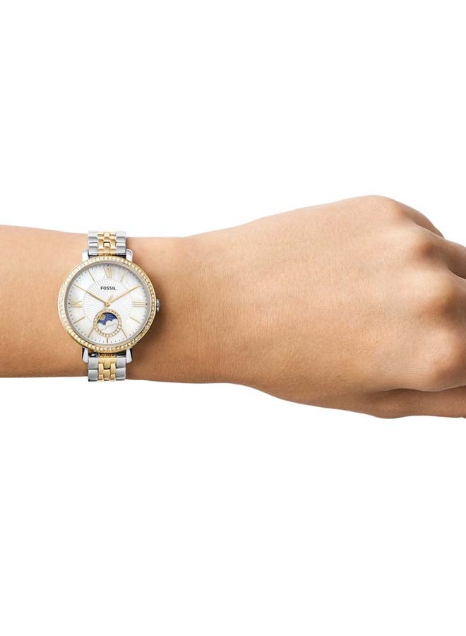 FOSSIL Women's Jacqueline Round Shape Analog Stainless Steel Wrist Watch ES5166 - 36mm - Image 4