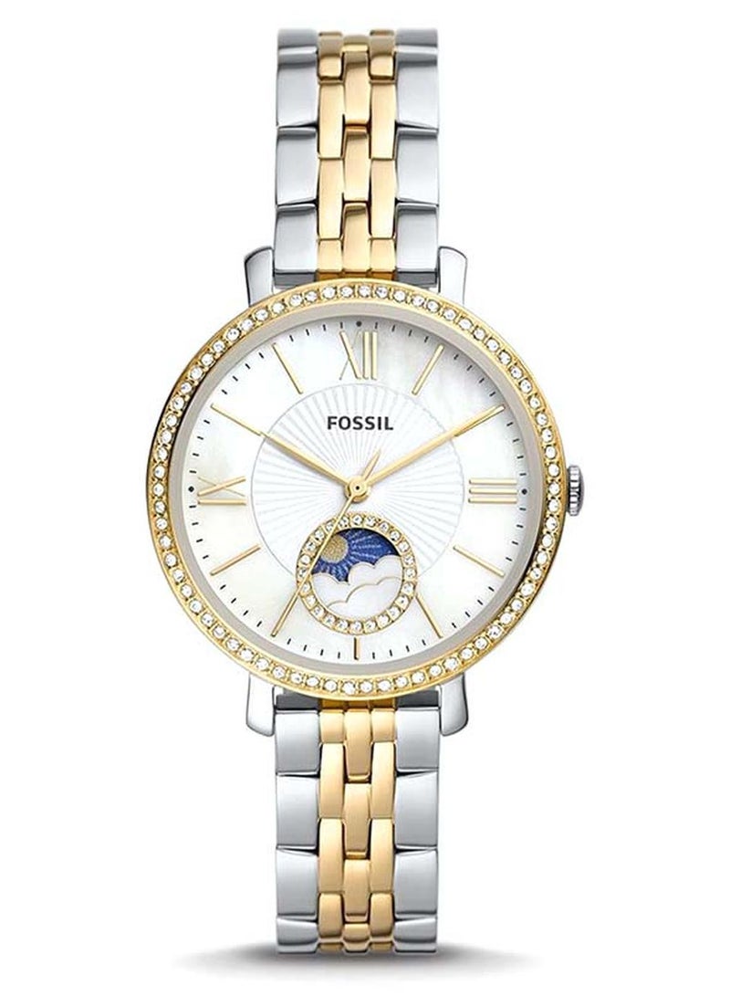 FOSSIL Women's Jacqueline Round Shape Analog Stainless Steel Wrist Watch ES5166 - 36mm - Image 1