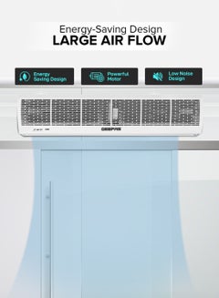 GEEPAS Automatic Commercial Indoor Air Curtain With Two Speed Setting | Low Noise | Spray Coating | Remote Control 115 W GCT9013CFM White  - Image 5