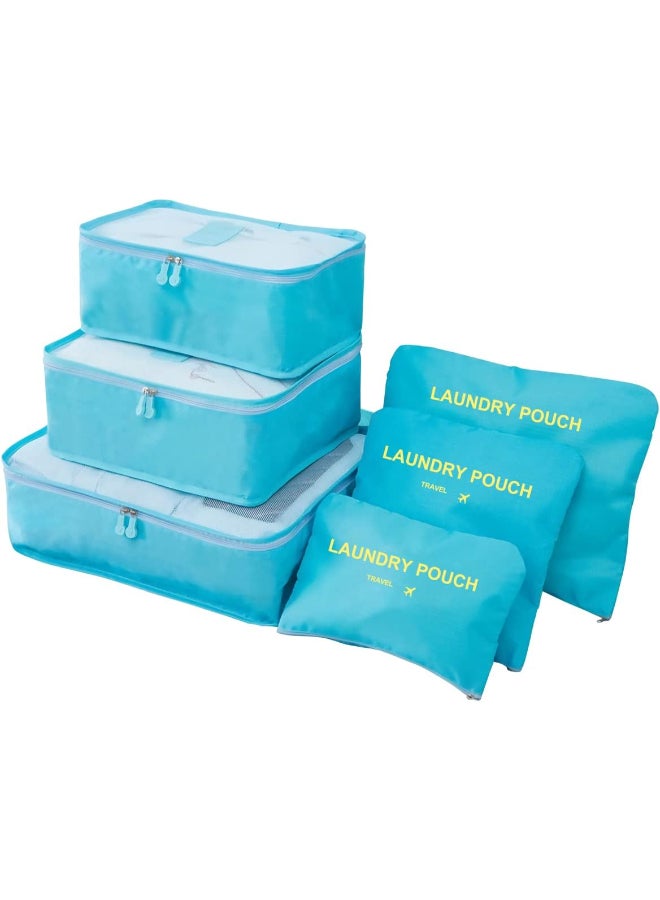 منظم حقيبة السفر 6 قطع مناسب لجميع احتياجاتك عند السفر لتجهيز رحلتك بأفضل طريقة- - Image 1