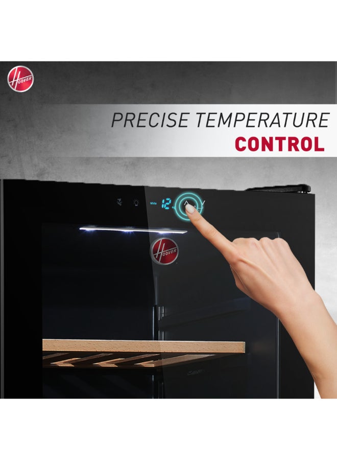 HOOVER 34 Bottle Freestanding Wine Cooler 0 W HWC-H34-B Black - Image 5