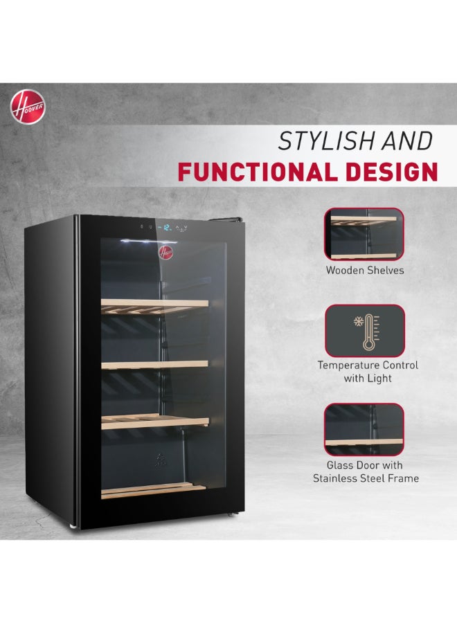 HOOVER 34 Bottle Freestanding Wine Cooler 0 W HWC-H34-B Black - Image 4