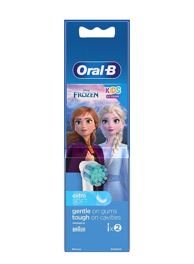 Oral-B Kids Frozen Electric Toothbrush Replacement Heads 2 Pieces White - Image 1