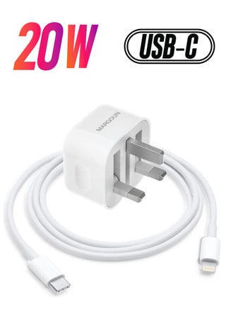 20W Power Adapter with USB-C to Lightning Cable 1m White - pnsku/N53090547A/45/_/1738232928/3f38bf02-80a0-48f8-bac0-e3f54b4af035