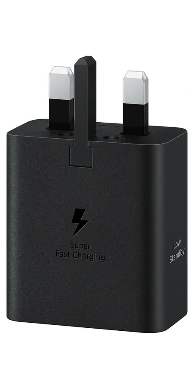 سامسونج محول طاقة 45 وات مع كابل أسود أسود - Image 1