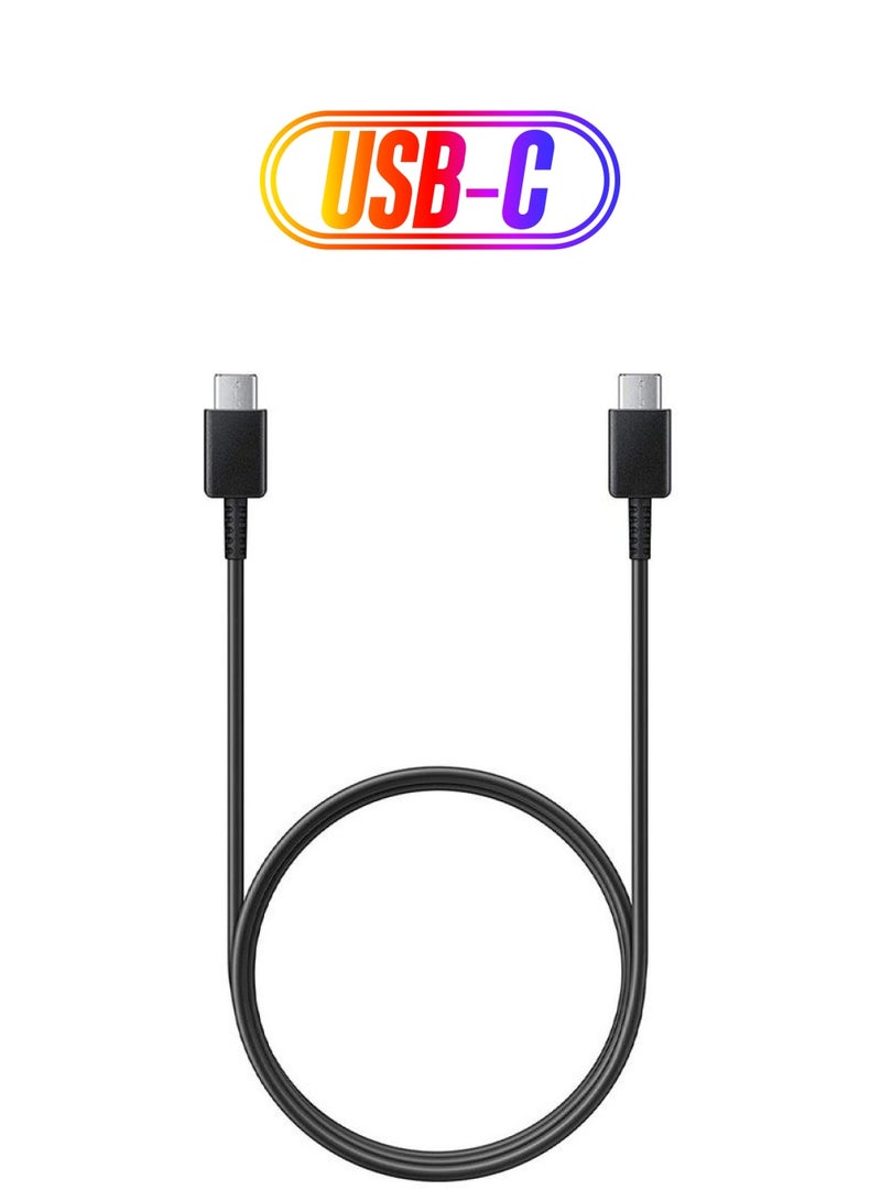 سامسونج كابل USB-C إلى USB-C سعة 3 أمبير وطول 1.8 متر أسود - Image 1