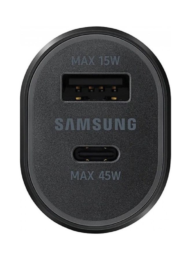 سامسونج شاحن للسيارة بمنفذ ثنائي بخاصية Super Fast Charging 2.0 وكابل Type-C أسود - Image 2