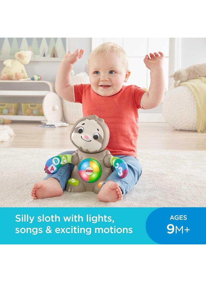 Fisher-Price - Linkimals Baby Learning Toy with Lights Music and Motion, Smooth Moves Sloth, UK English Version - Image 1