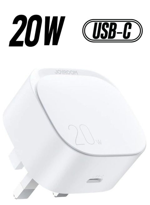 20W PD Fast Charger, PD3.0, 20W Cube Charger, Compatible With IPhone 12/13 Series, Backward Compatible With IP 8/9/10/11 Series With 18W Fast Charging, And More White